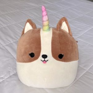 Squishmallows 8” Rainbow Corgi Unicorn NWOT